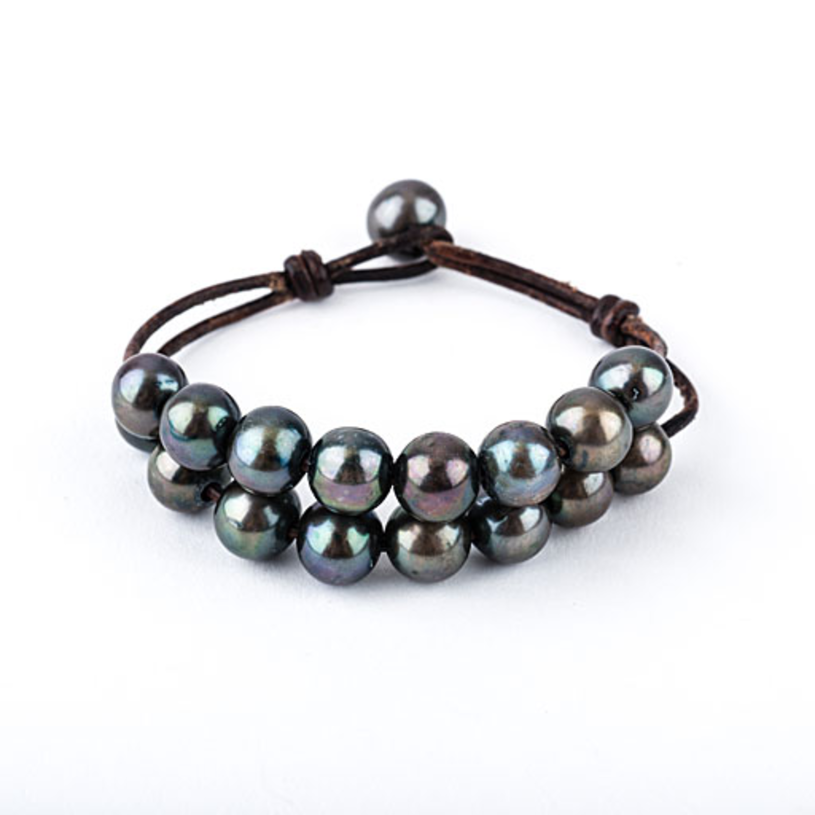 Mina Danielle Double Row Gray Pearl Bracelet