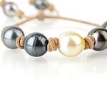 Mina Danielle Yellow and Gray South Sea and Tahitian Pearl Bracelet