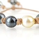 Mina Danielle Yellow and Gray South Sea and Tahitian Pearl Bracelet