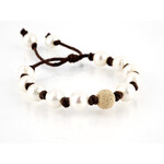 Mina Danielle White Pearls with Large Gold Stardust