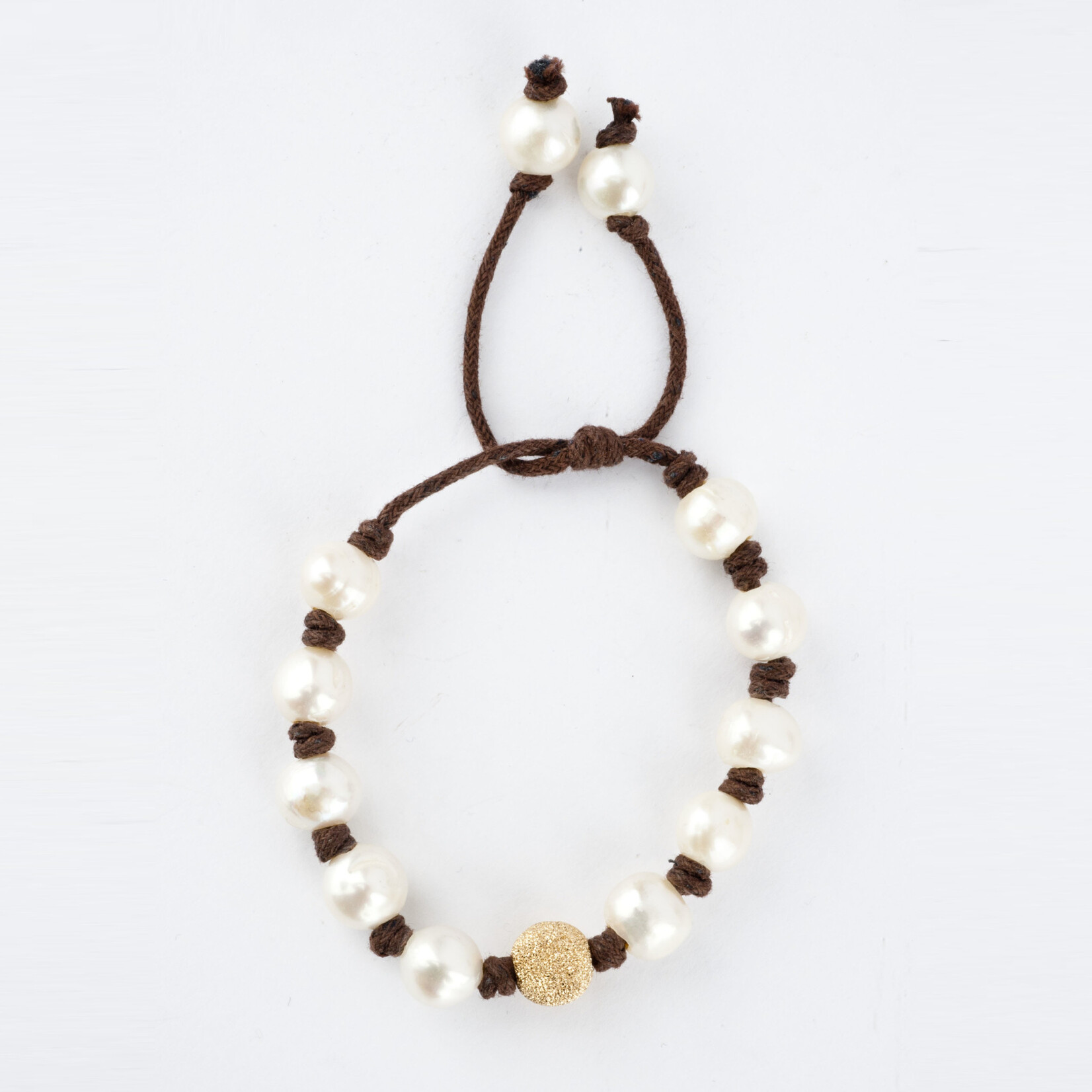 Mina Danielle White Pearls with Large Gold Stardust