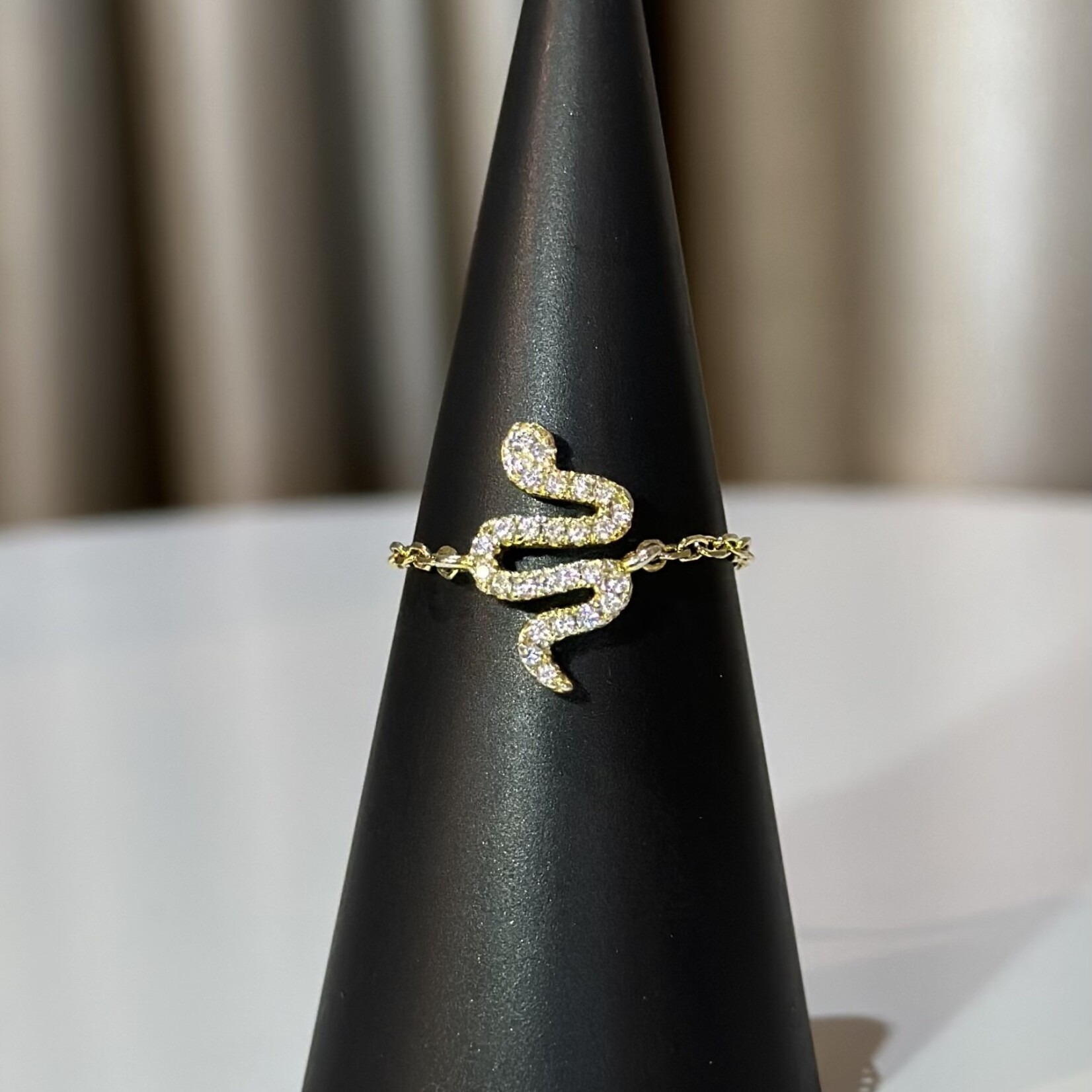 Mina Danielle Chain Snake Ring