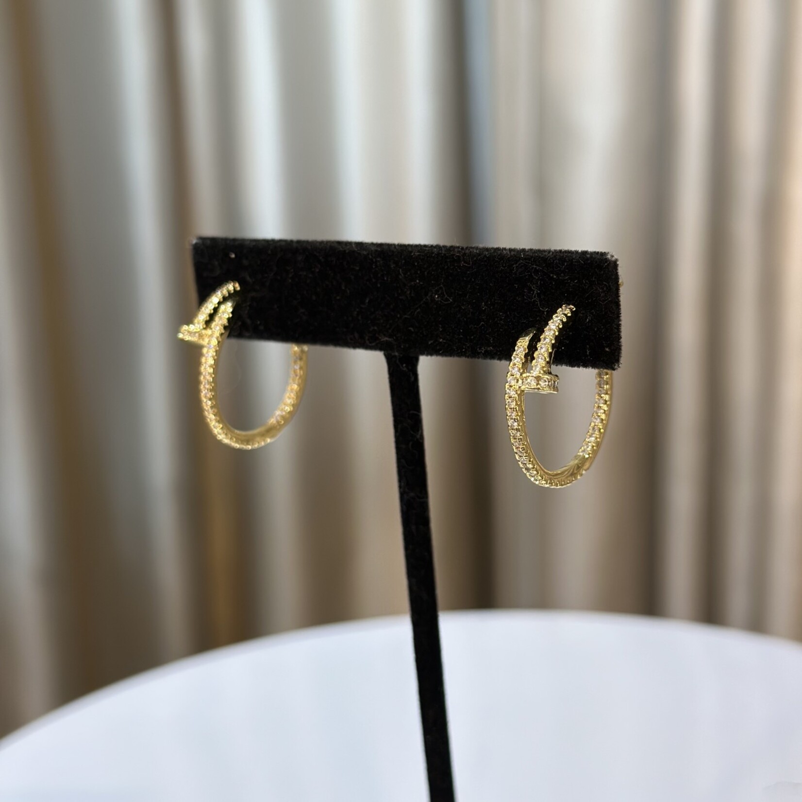 Mina Danielle Small Gold Nail Earrings