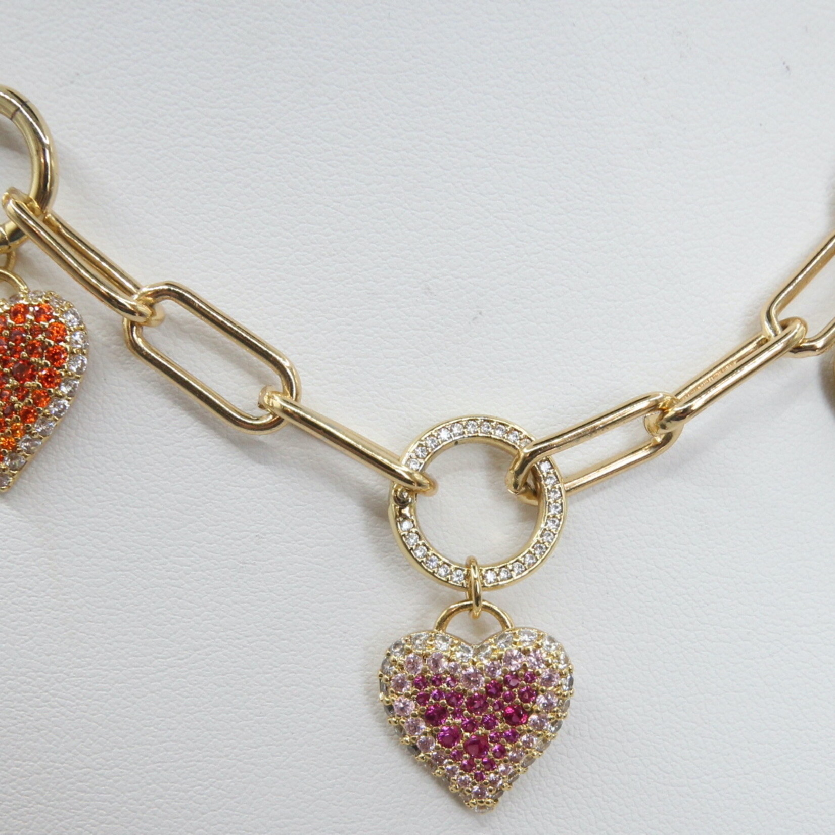 Buy Italian 10K Yellow Gold Polished Heart Link Necklace 18 Inches 2.75  Grams at ShopLC.