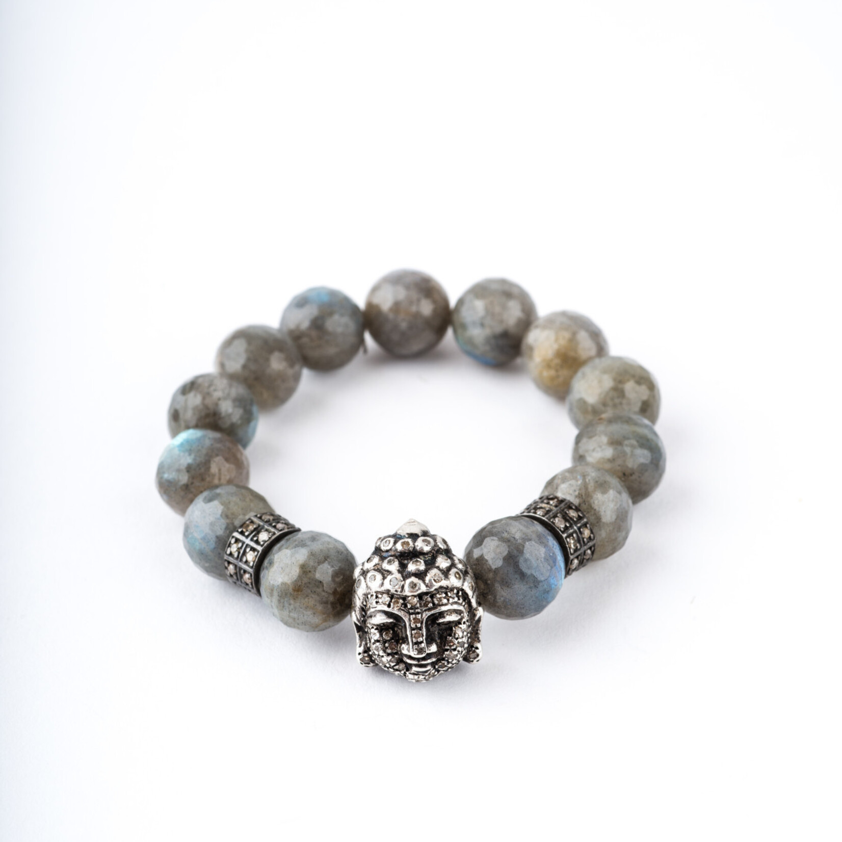 Mina Danielle Labradorite with Diamond Buddha