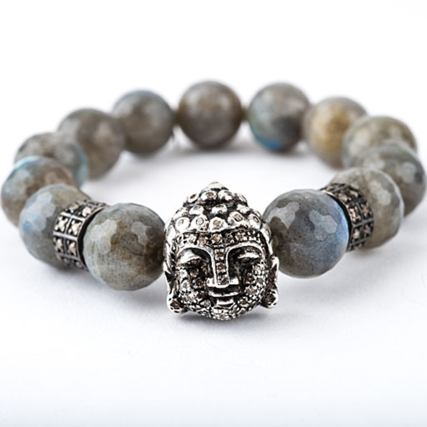 Mina Danielle Labradorite with Diamond Buddha