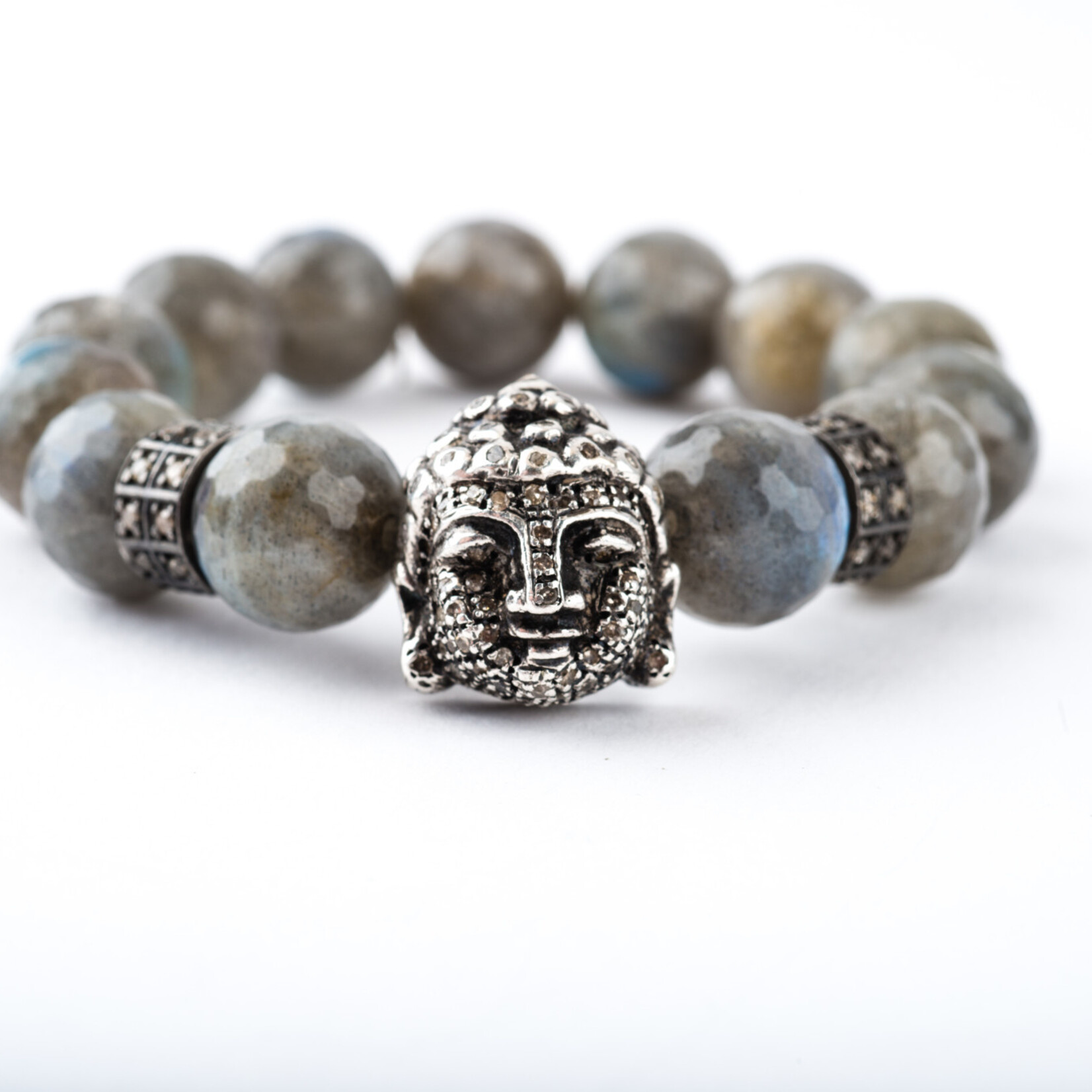 Mina Danielle Labradorite with Diamond Buddha