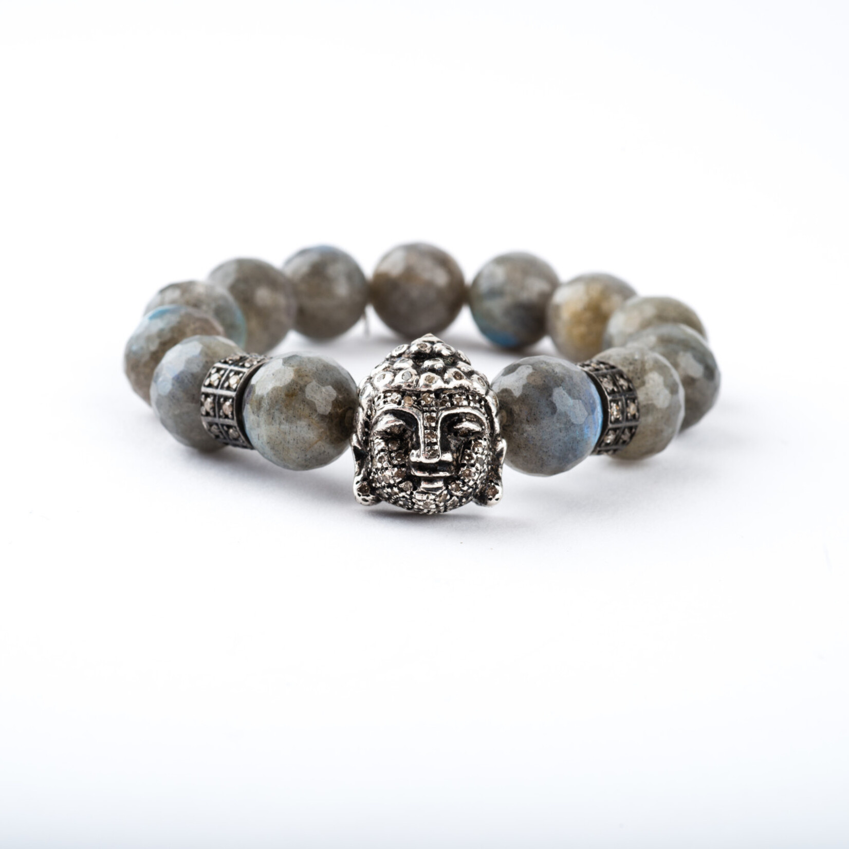Mina Danielle Labradorite with Diamond Buddha