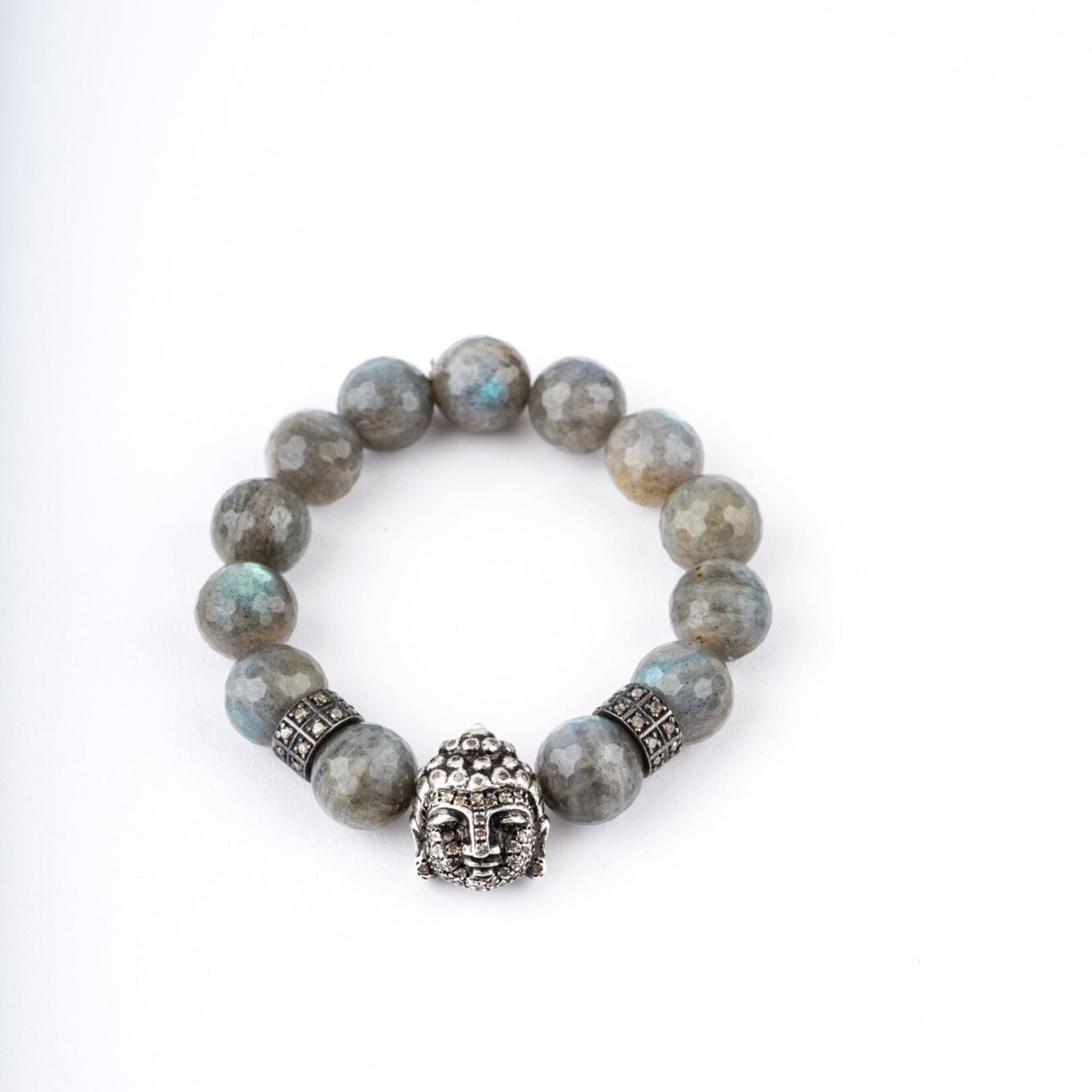 Mina Danielle Labradorite with Diamond Buddha