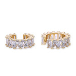 Mina Danielle Gold Baguette Pave Ear Cuff