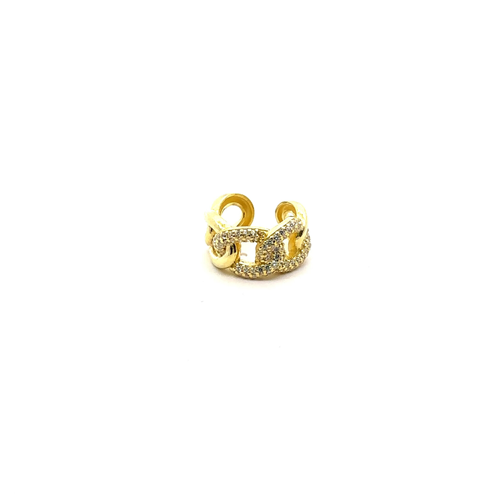 Mina Danielle Gold Pave Cut-out Chain Style Ear Cuff