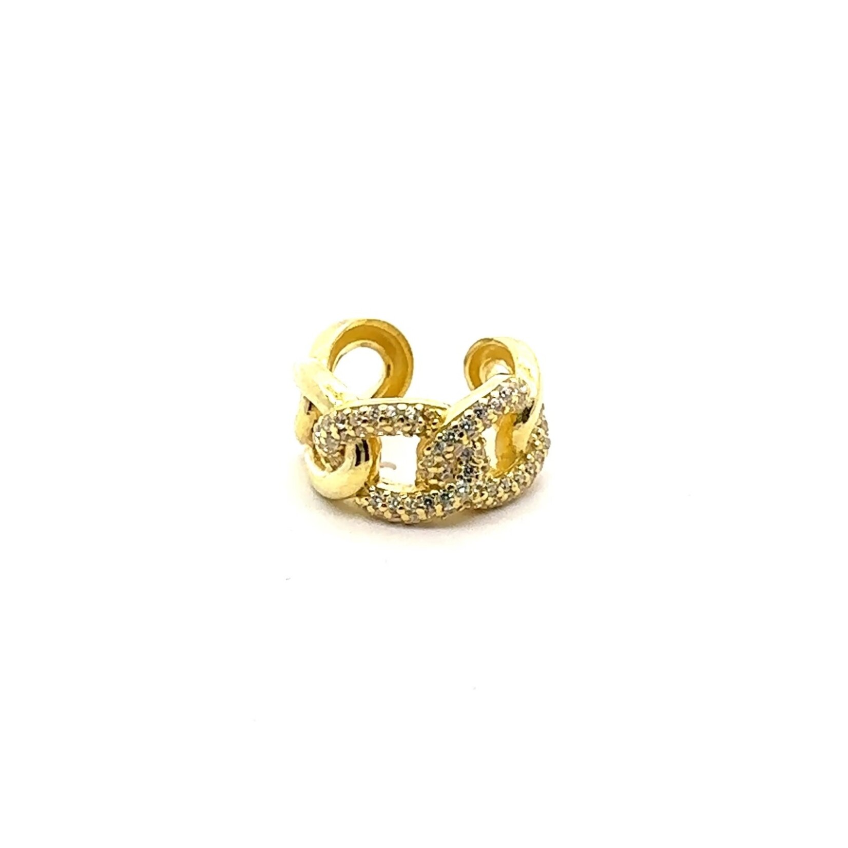 Mina Danielle Gold Pave Cut-out Chain Style Ear Cuff