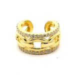Mina Danielle Gold Pave Chain Ear Cuff