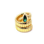 Gold Serpenti Emerald Ring