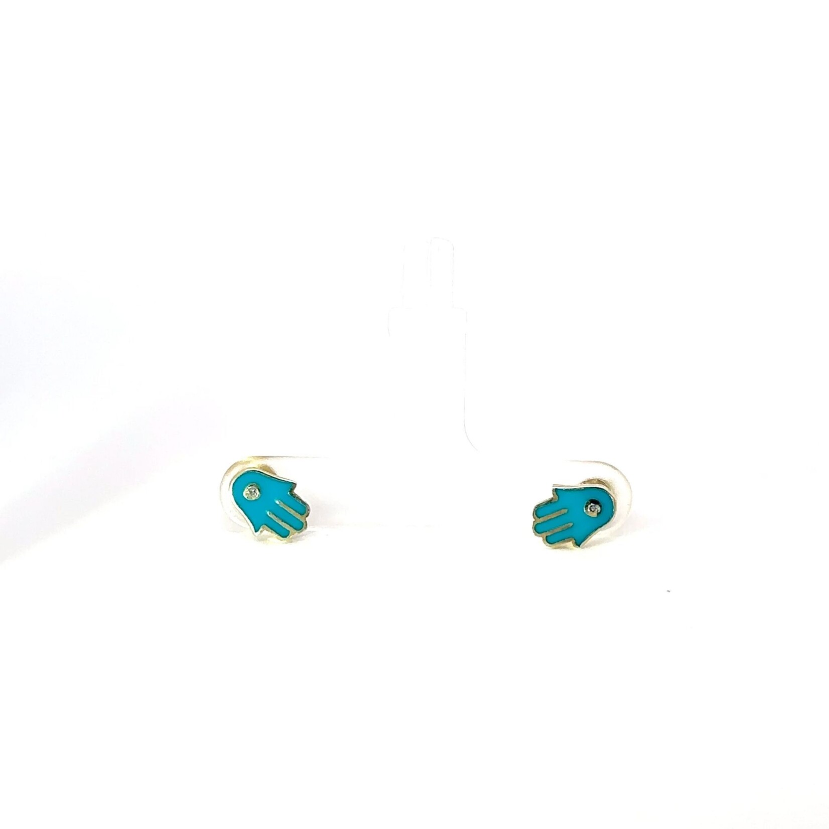 Mina Danielle Gold Enamel Hamsa Studs (Turquoise x 3, Pink x 2, Navy