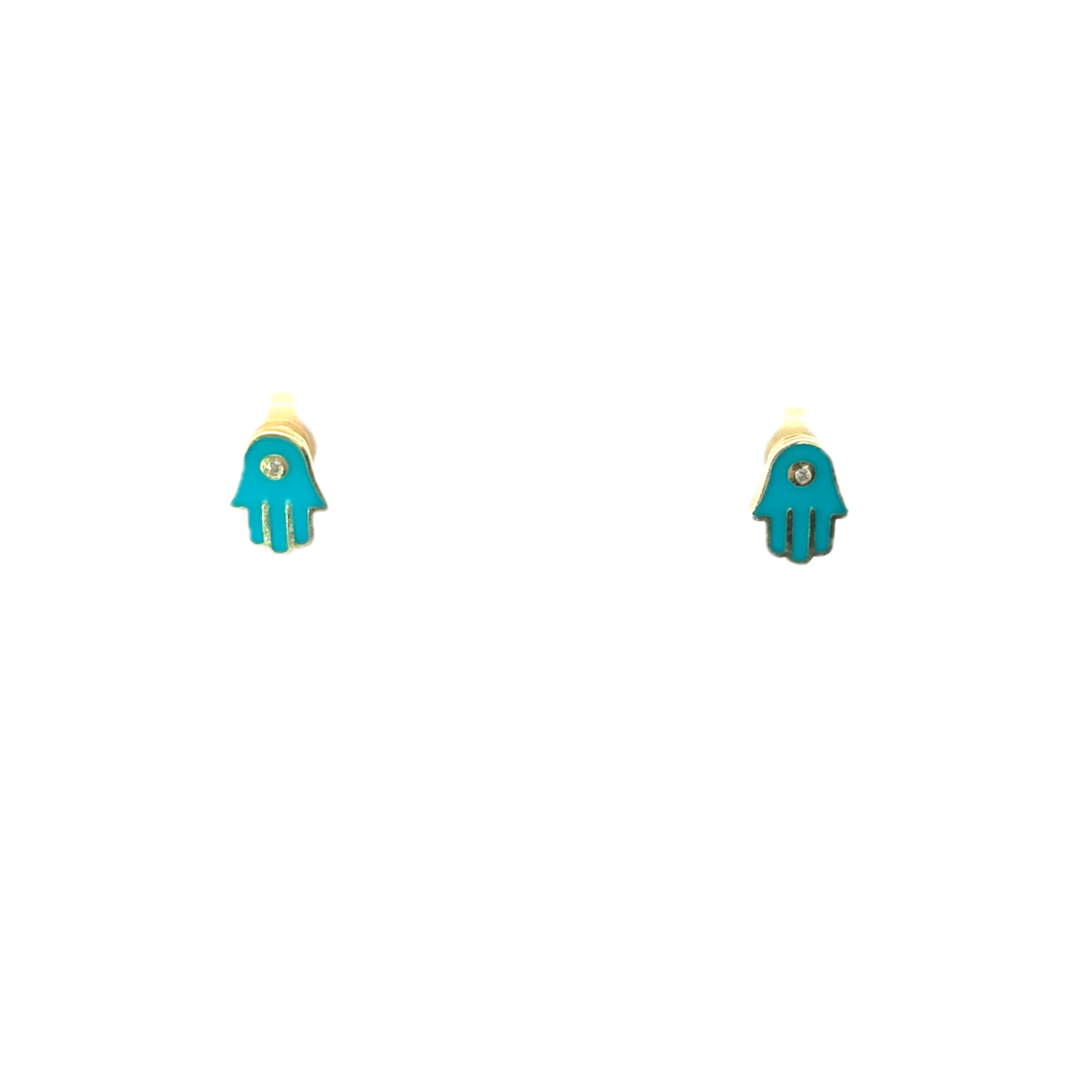 Mina Danielle Gold Enamel Hamsa Studs (Turquoise x 3, Pink x 2, Navy