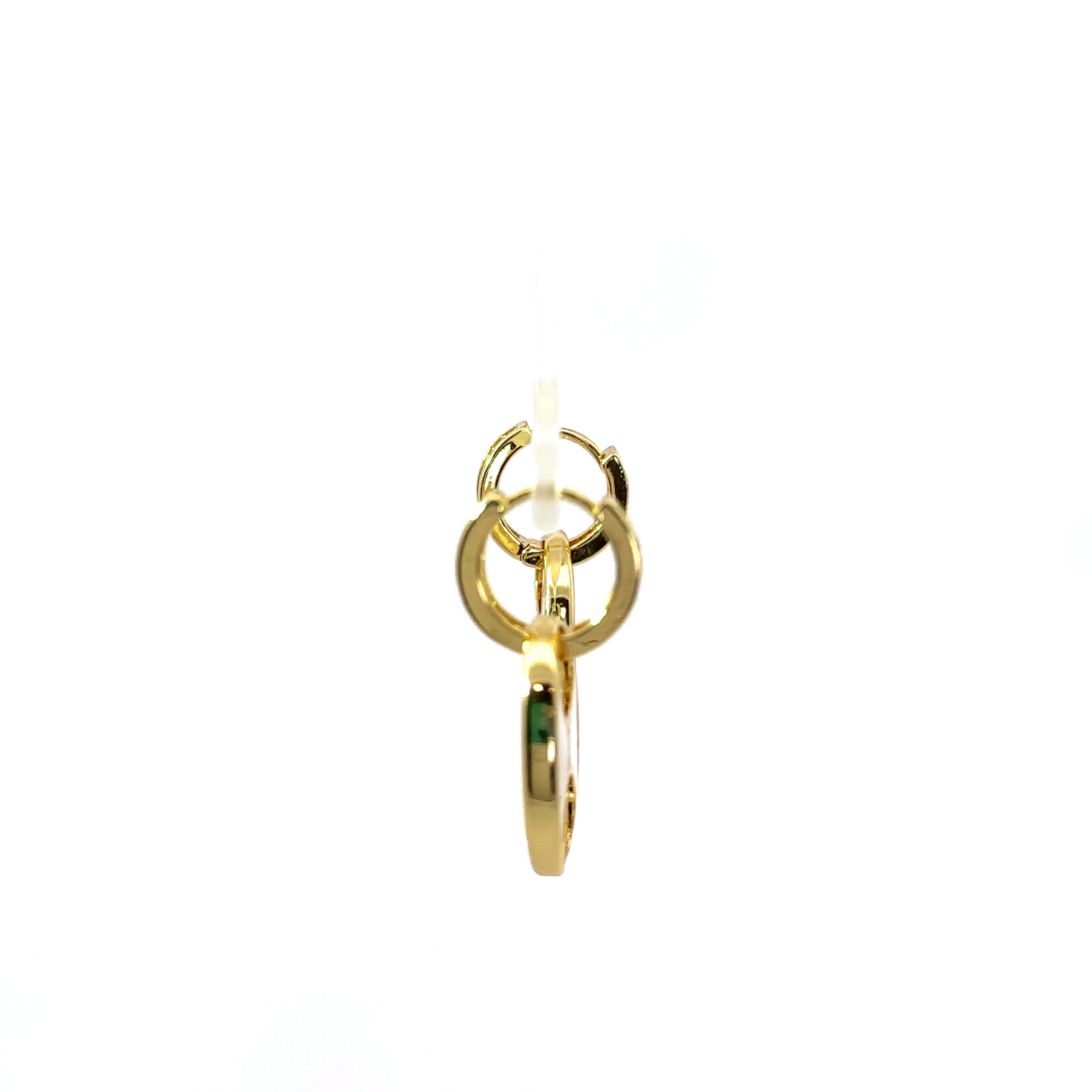 Gold Mother of Pearl Earrings (White,Black,Turquoise)
