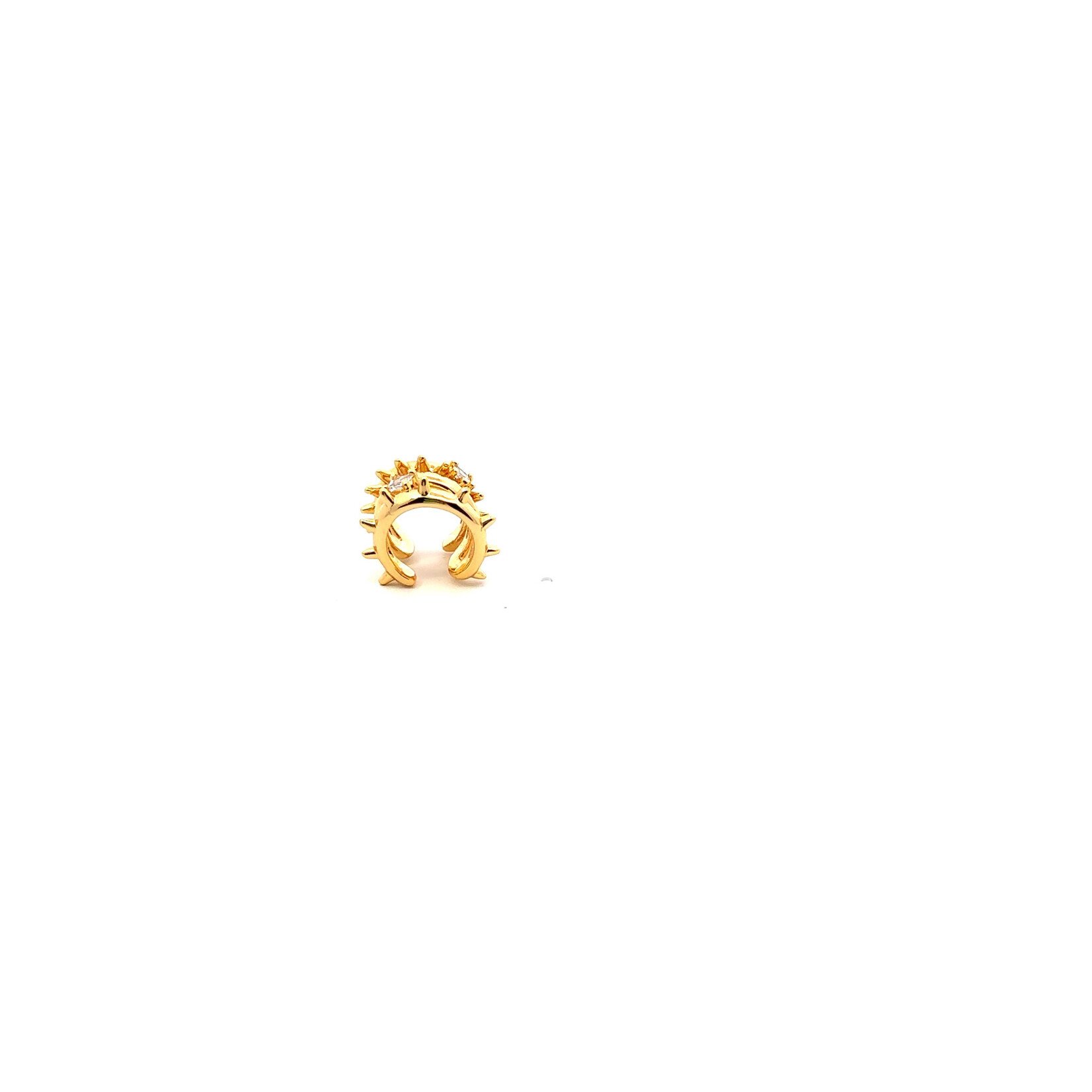 Mina Danielle Gold Wide Spike Ear Cuff