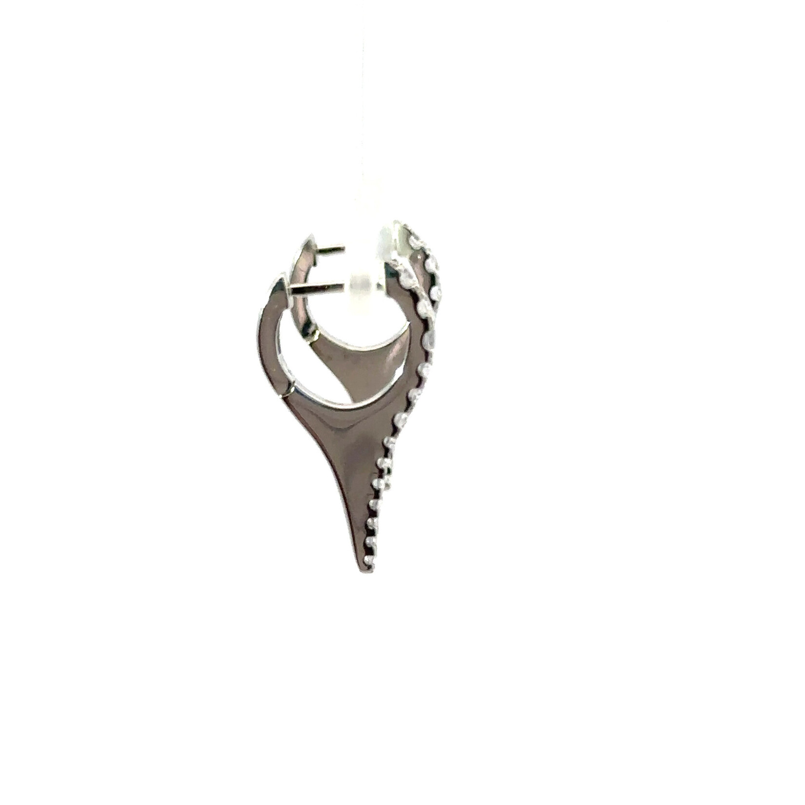 Mina Danielle Long Pave Spike Huggie Earrings