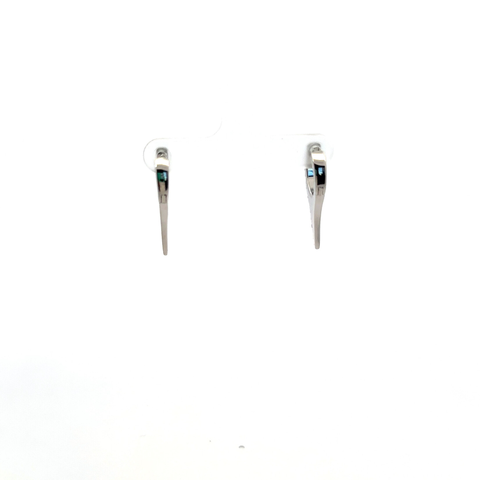 Mina Danielle Long Pave Spike Huggie Earrings