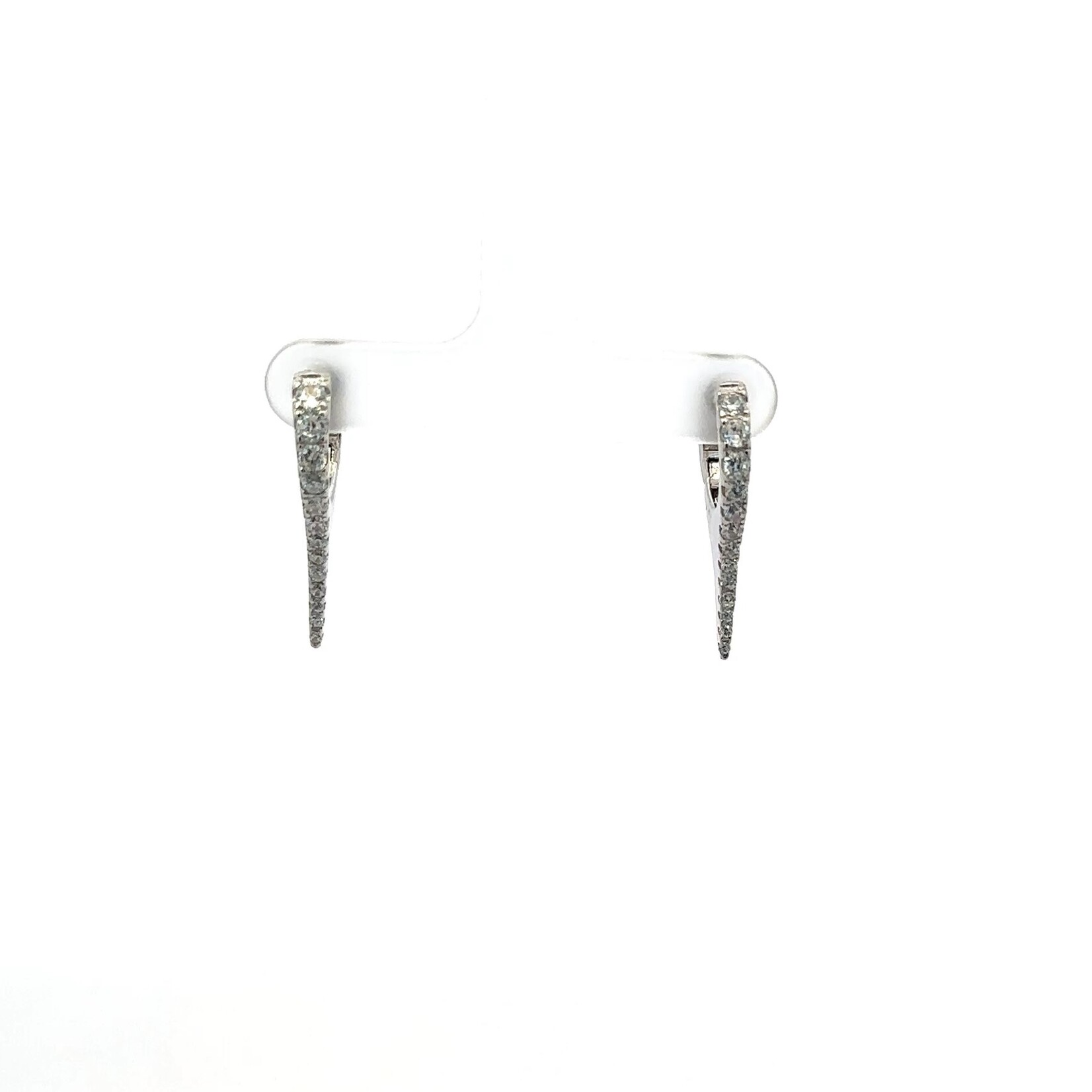 Mina Danielle Long Pave Spike Huggie Earrings