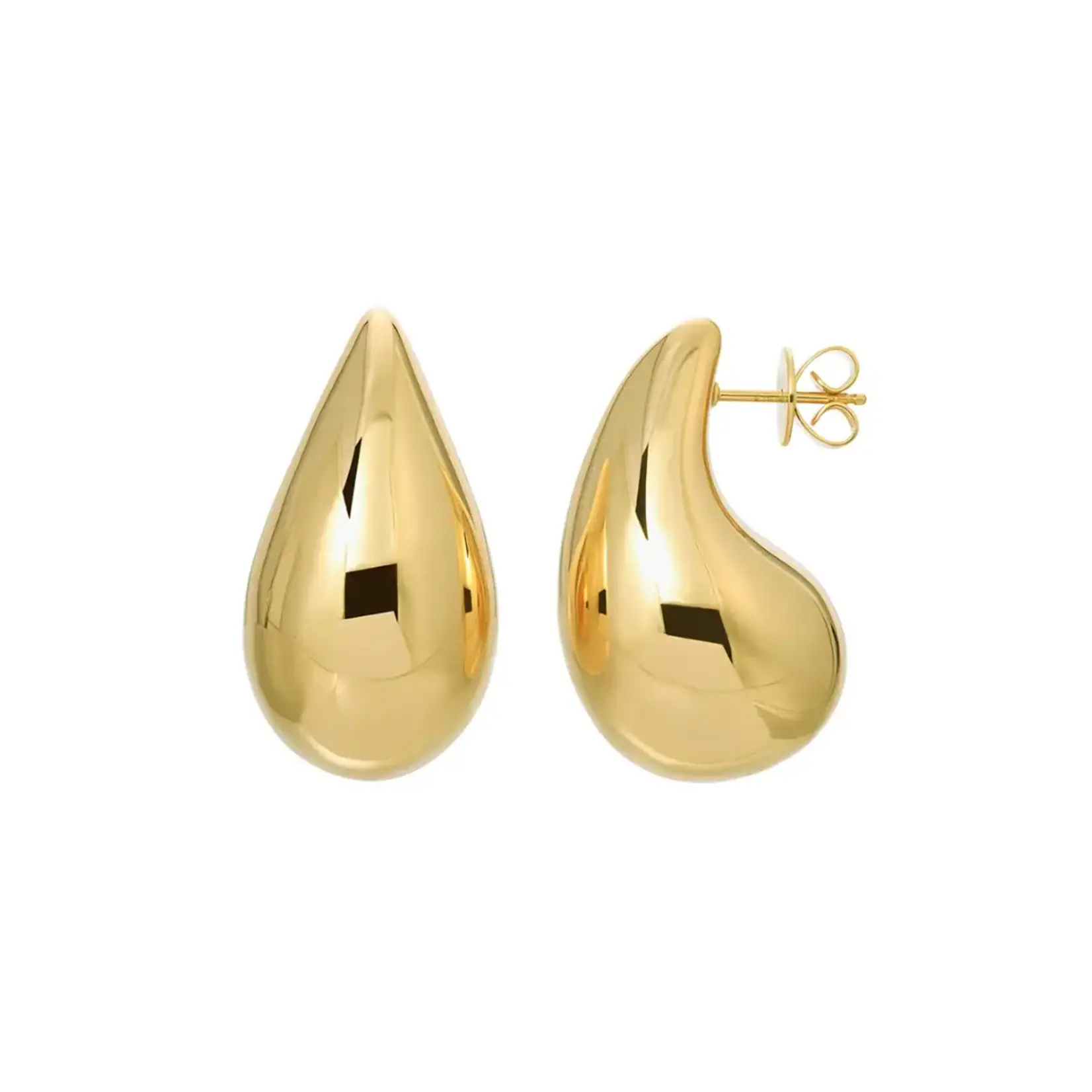 Mina Danielle Large Gold "Bottega" Bean Earrings