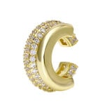 Mina Danielle Gold Plain and Pave Chunky Ear Cuff