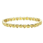 Mina Danielle Gold Lemon Quartz Heart Stretch Bracelet