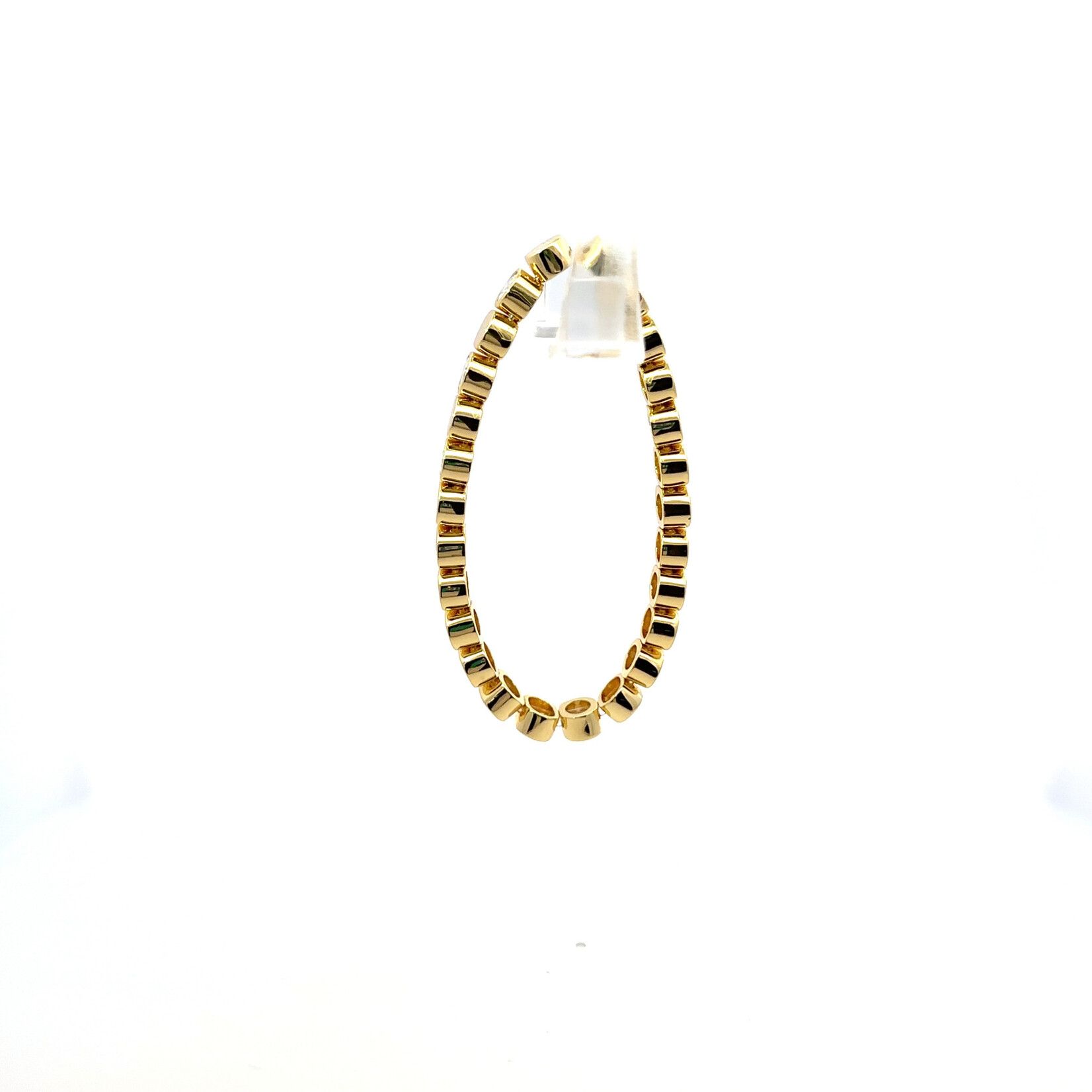 Mina Danielle Gold Oval with White Topaz Stretch Bracelet