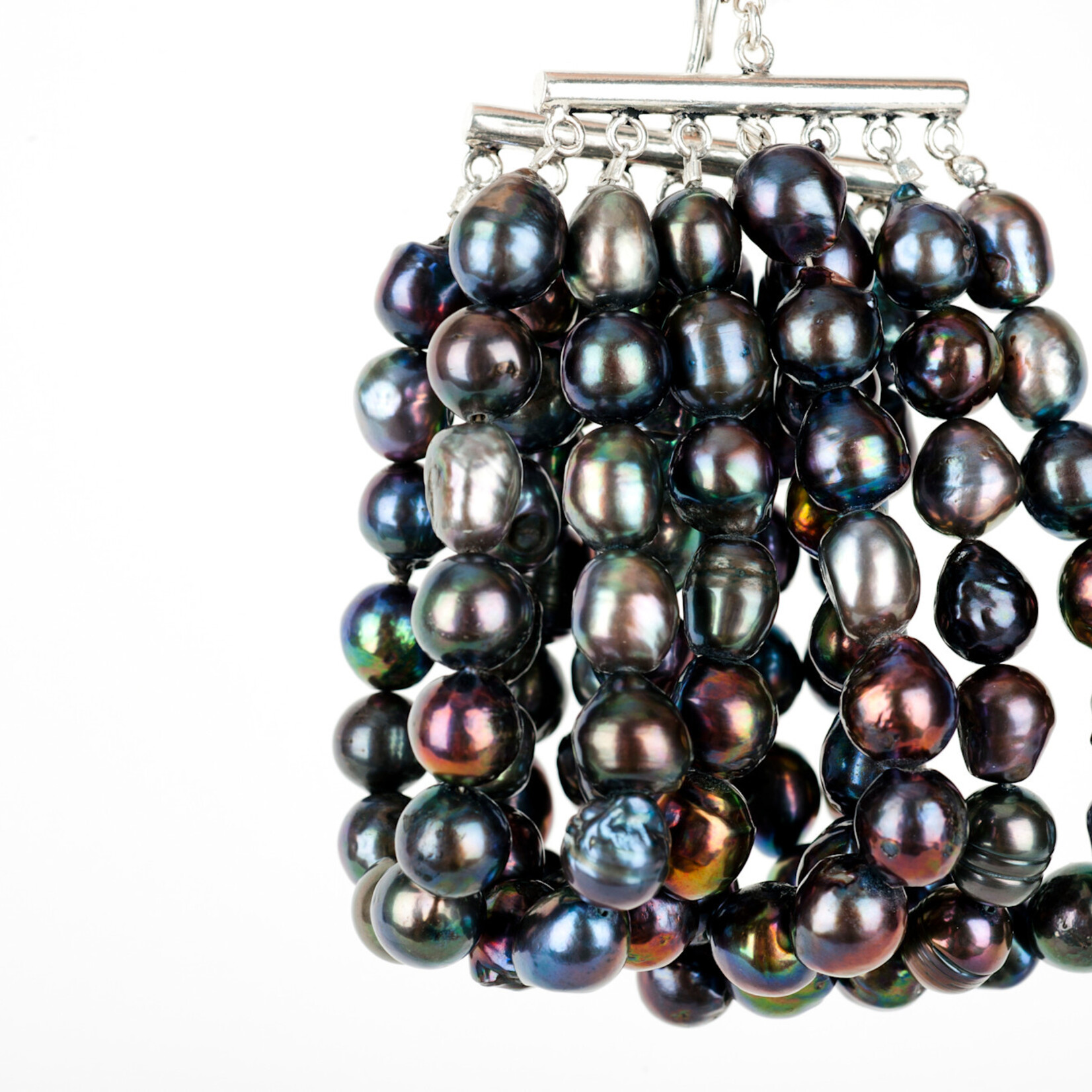 Mina Danielle Eight Row Endless Pearl Cuff Bracelet
