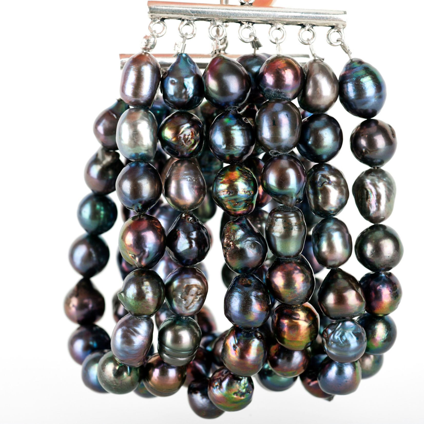 Mina Danielle Eight Row Endless Pearl Cuff Bracelet