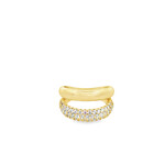 Double Gold & Pavé Ring