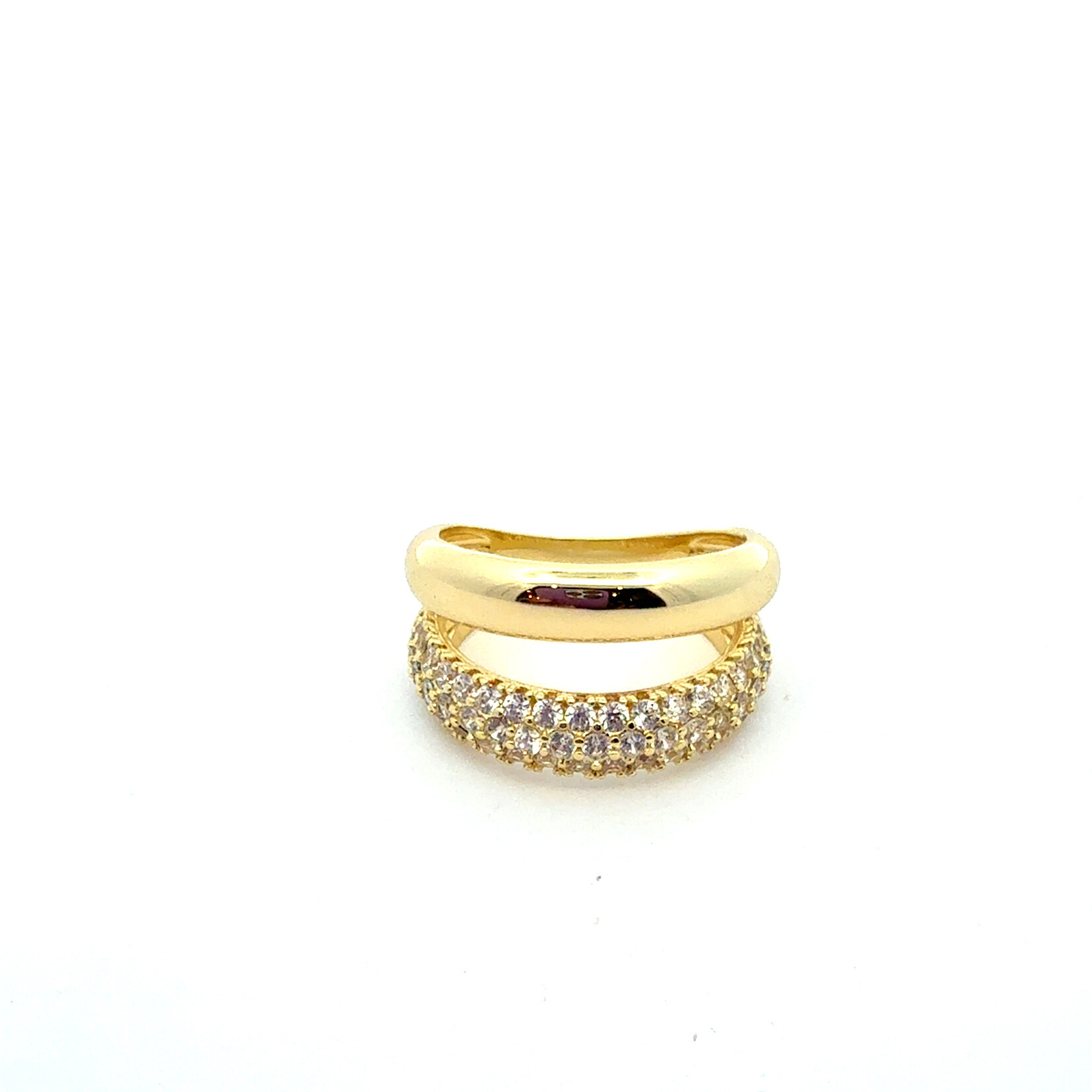 Double Gold & Pavé Ring