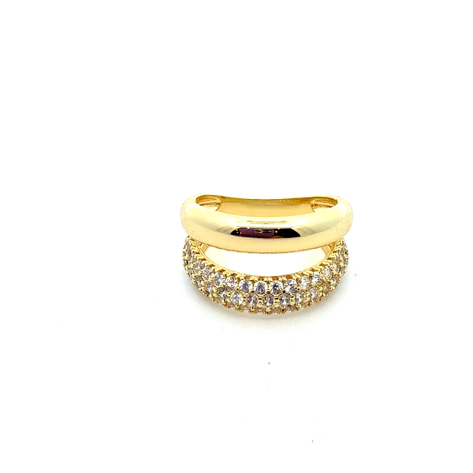 Double Gold & Pavé Ring