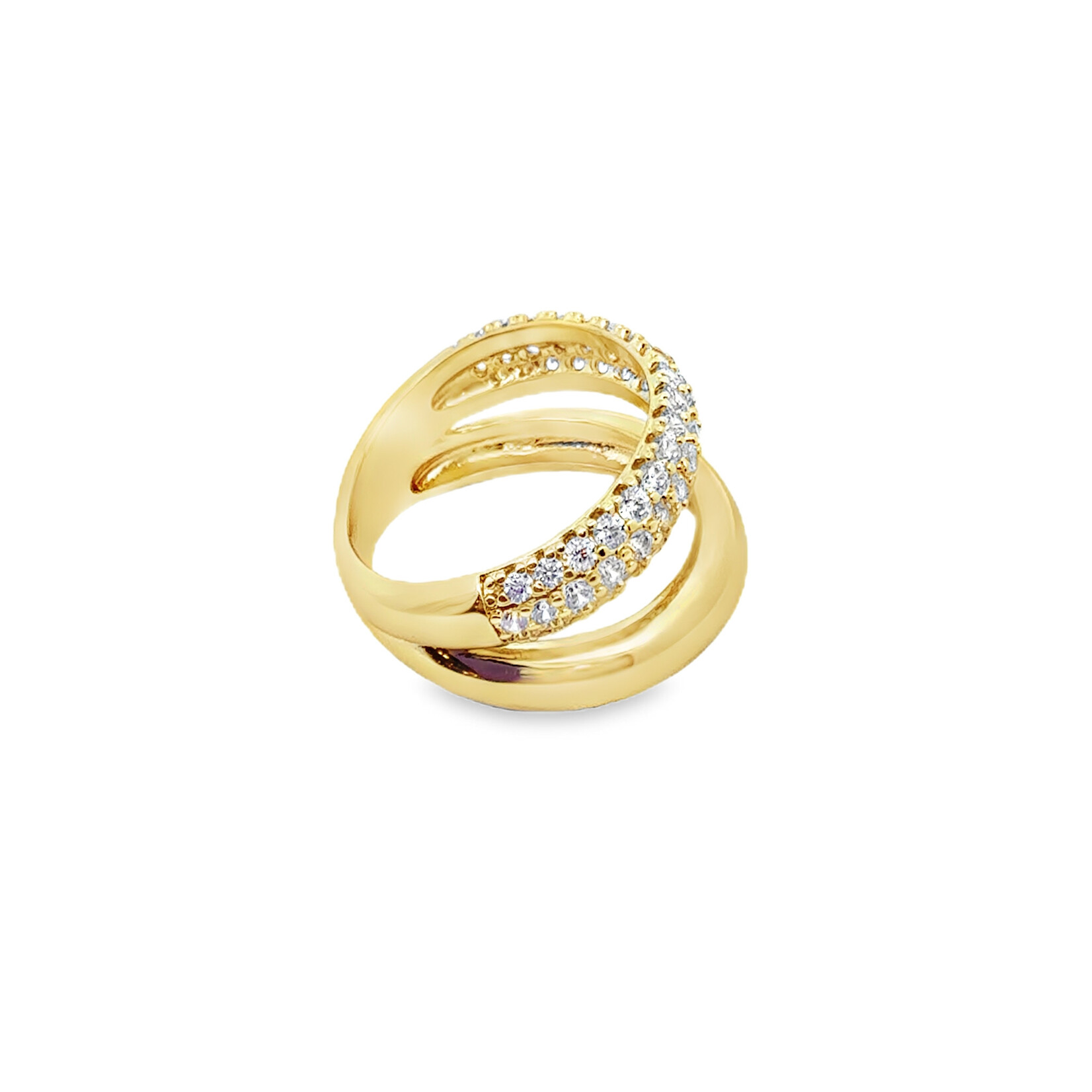 Double Gold & Pavé Ring