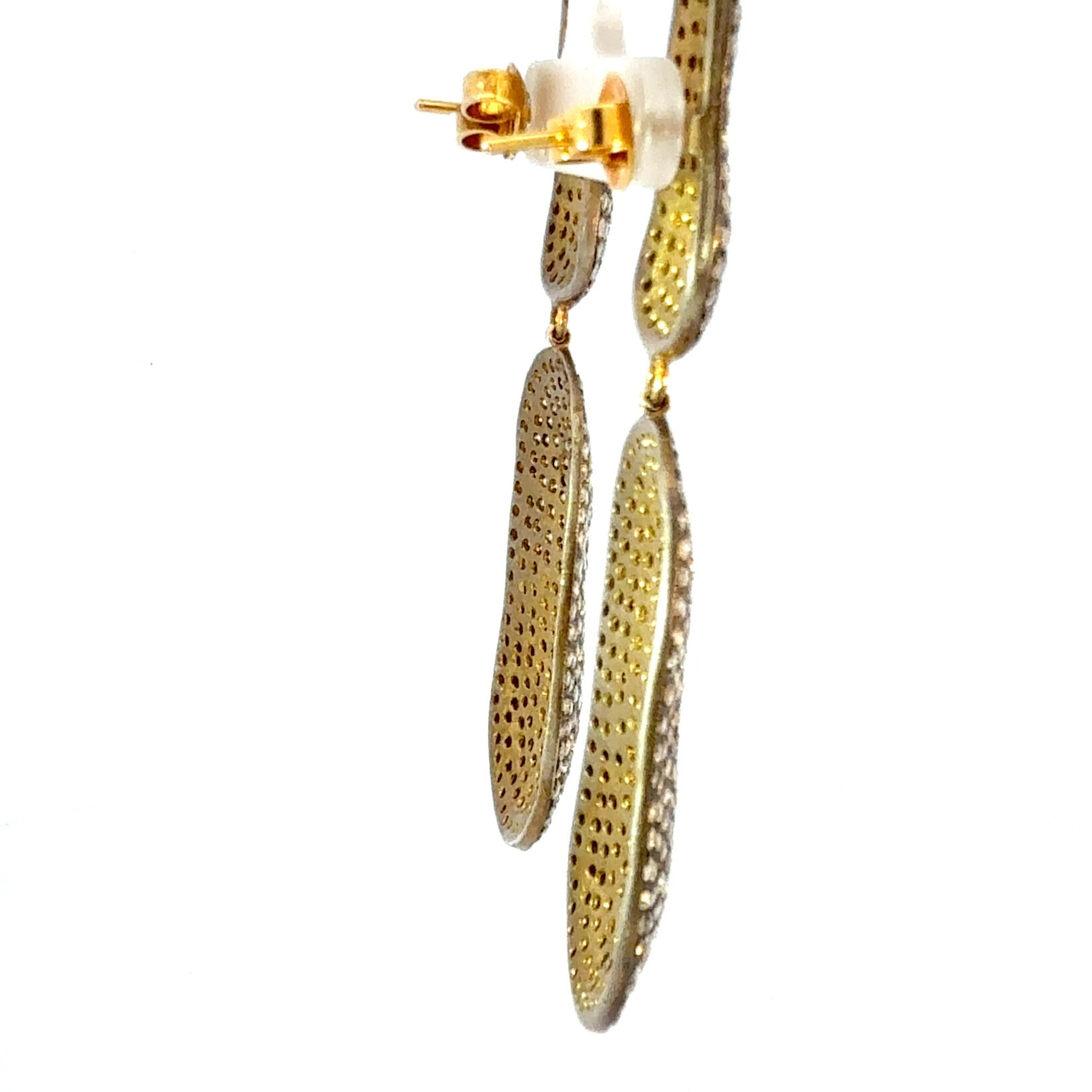 Mina Danielle Double Drop Pavé Diamond Earrings