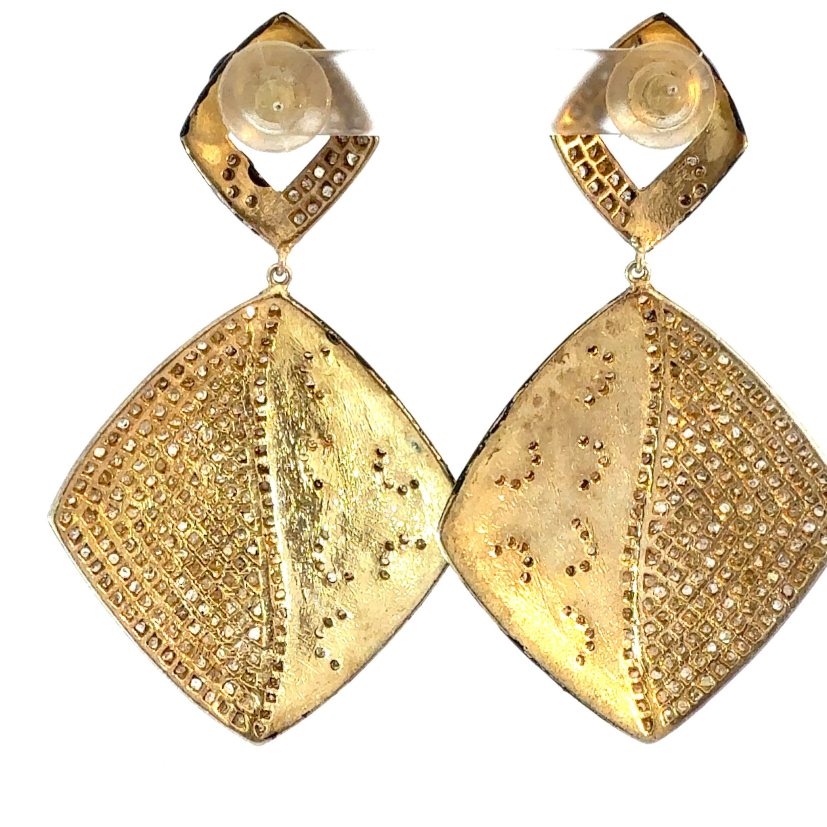 Mina Danielle Black Enamel & Diamond Wave Drop Earrings