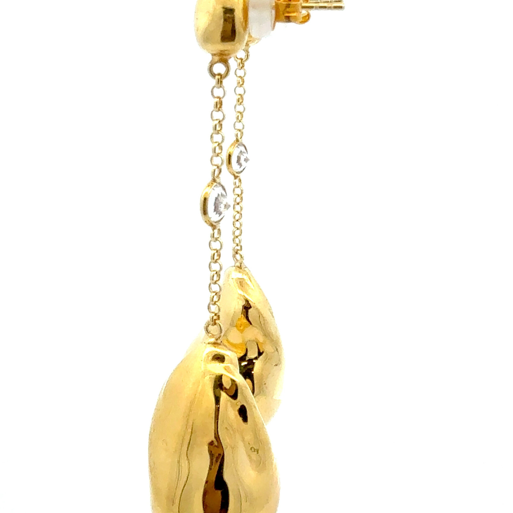 Mina Danielle Gold Baroque Pearl Shaped Drop Earrings