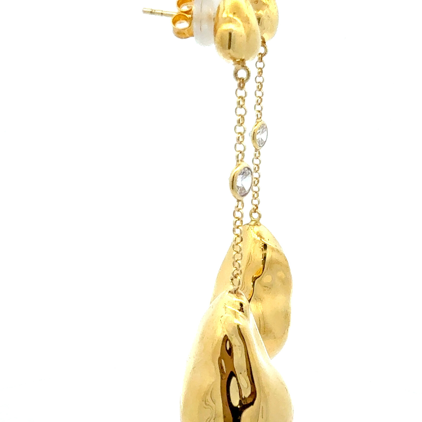 Mina Danielle Gold Baroque Pearl Shaped Drop Earrings