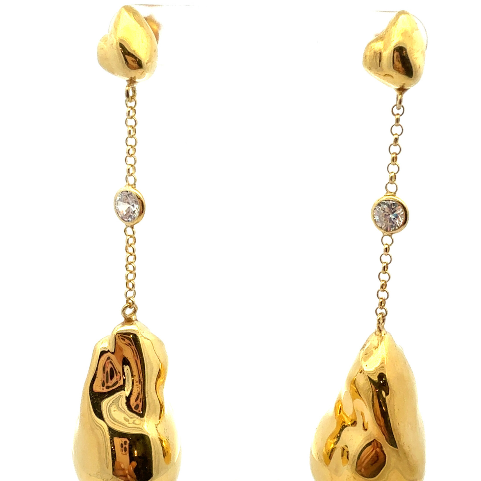 Mina Danielle Gold Baroque Pearl Shaped Drop Earrings