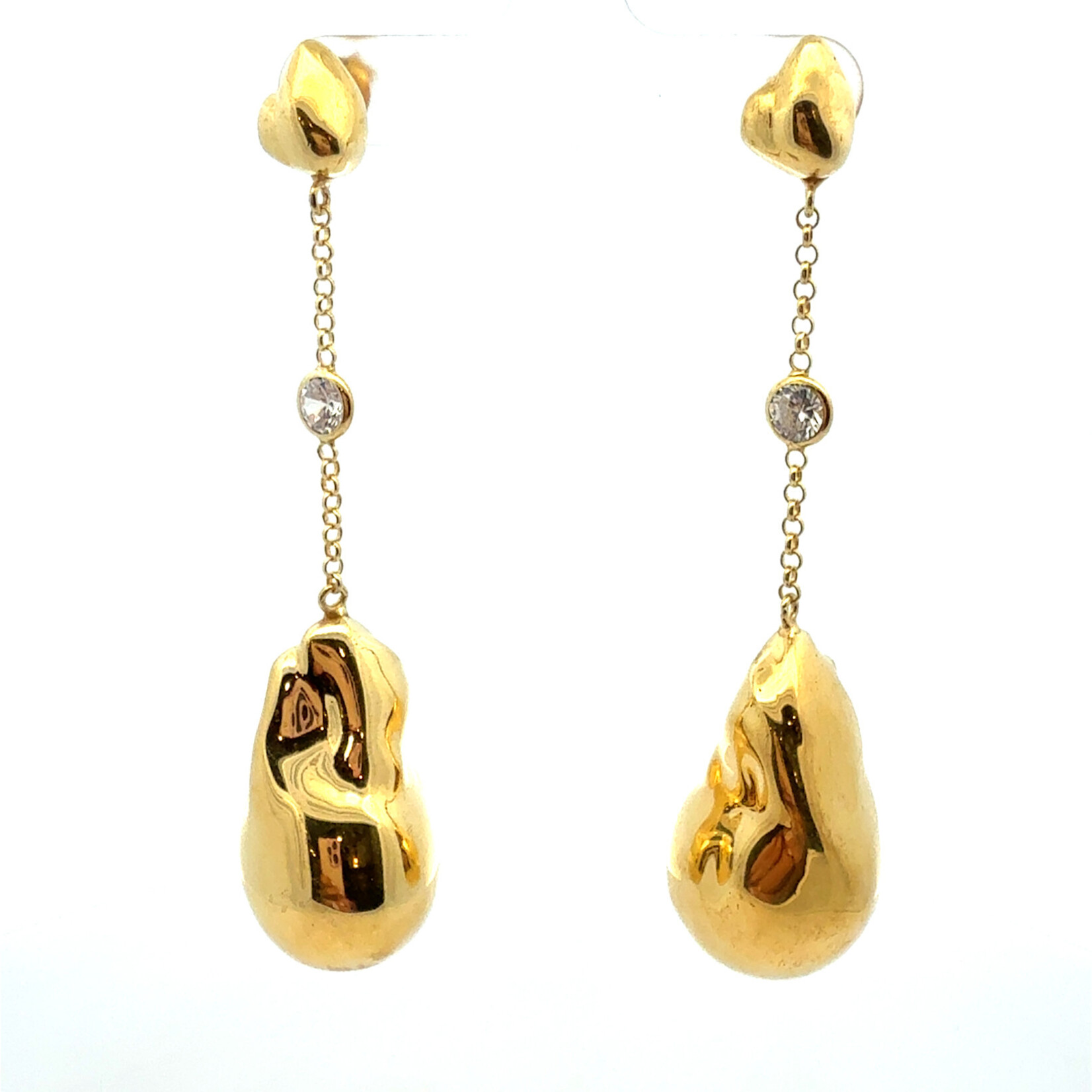 Mina Danielle Gold Baroque Pearl Shaped Drop Earrings