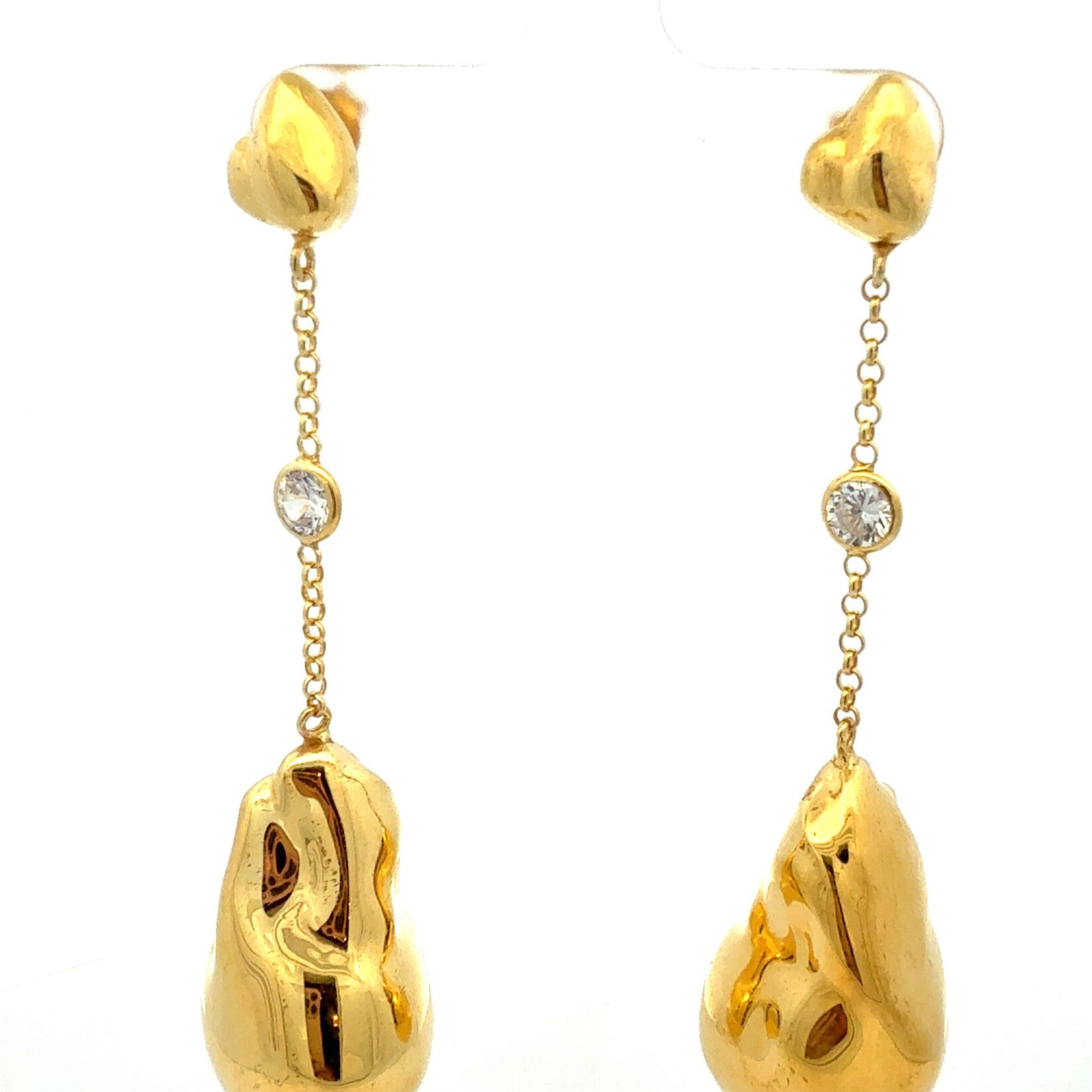 Mina Danielle Gold Baroque Pearl Shaped Drop Earrings