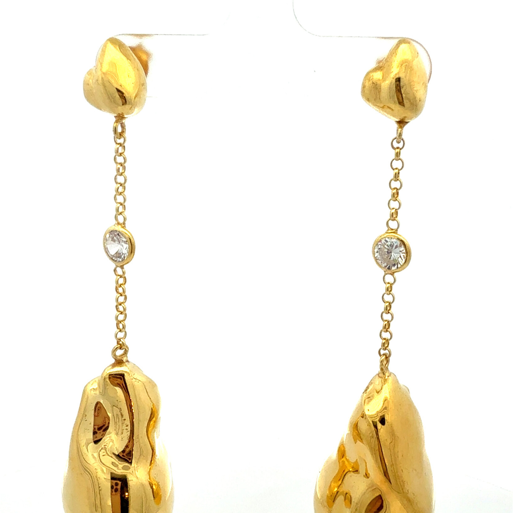 Mina Danielle Gold Baroque Pearl Shaped Drop Earrings