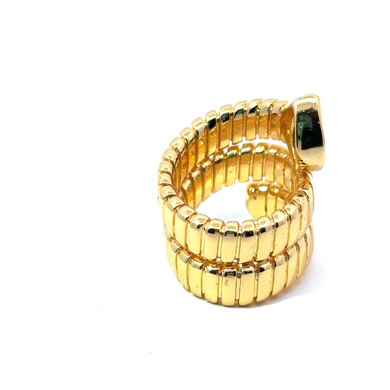 **As seen on Bethenny Frankel** Gold Serpenti Emerald Ring