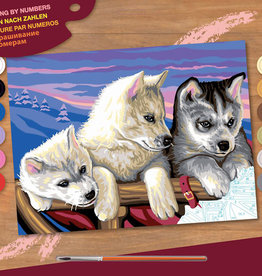 Sequin Art Peinture à numéros senior - Huskies