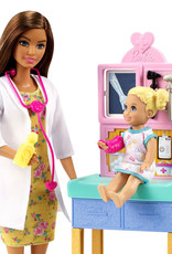 Mattel Barbie-Coffret Docteure avec Poupée Brune