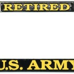 Army Retired license Plate Frame