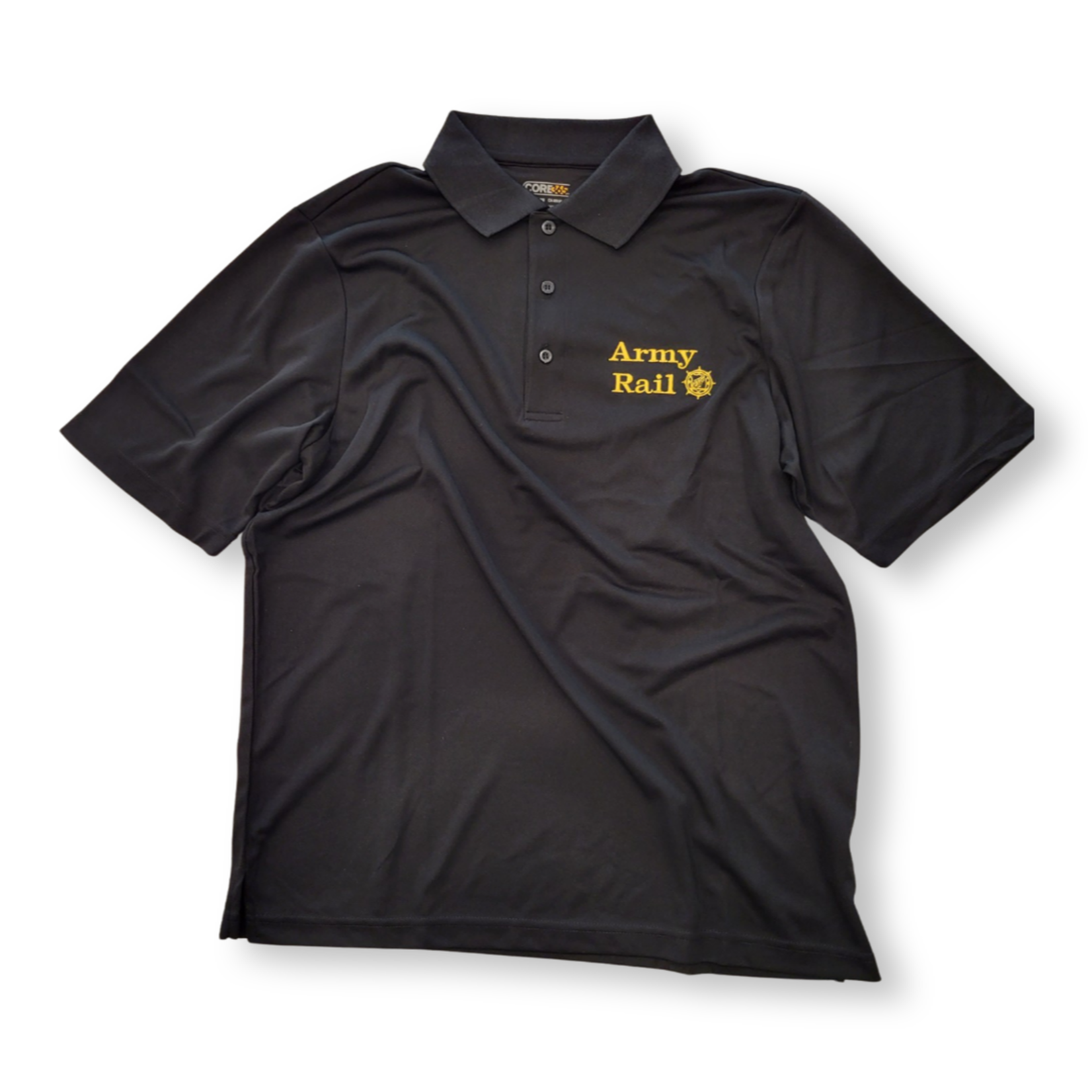 Army Rail Polo (Blk) 2XL