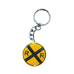 Railroad Crossing Keychain
