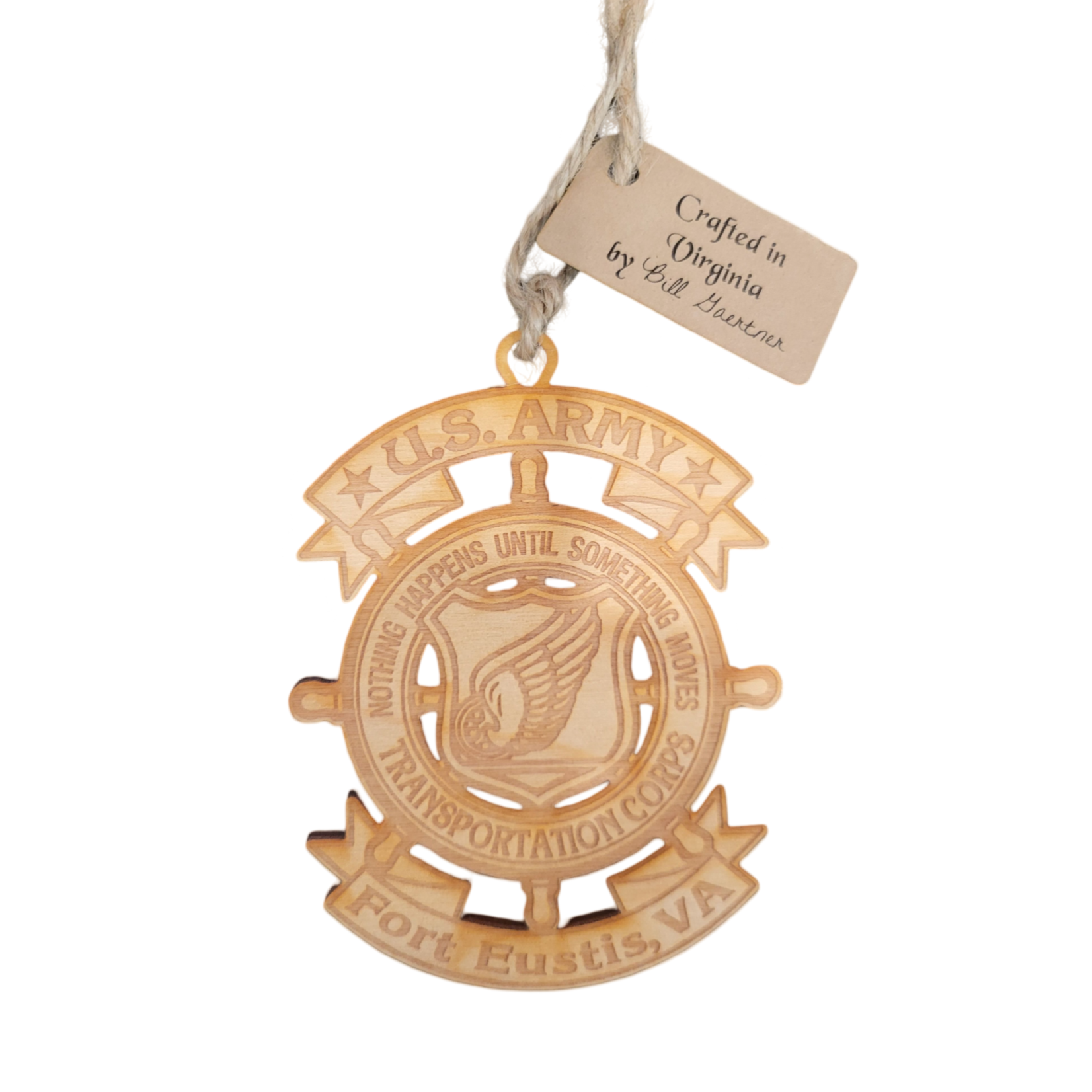 Transportation Corps Wood Ornament